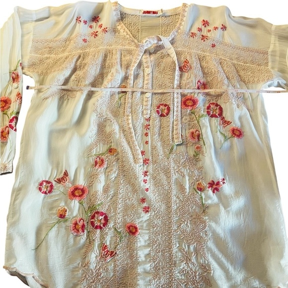 JOHNNY WAS LONG SLEEVE EMBROIDERED BLOUSE SIZE SMALL - Picture 6 of 13